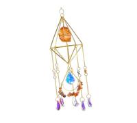 Illkjasfc Raws Carillon à vent en cristal pour balcon à suspendre et créer un son environnemental en cristal naturel pour l'extérieur