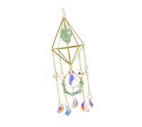 Illkjasfc Raws Carillon à vent en cristal pour balcon à suspendre et créer un son environnemental en cristal naturel pour l'extérieur