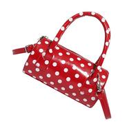 Illkjasfc Sac à main ovale minimaliste multi-poches en cuir PU pour les trajets quotidiens, tenue décontractée, compagnon élégant et décontracté, Rouge, One Size