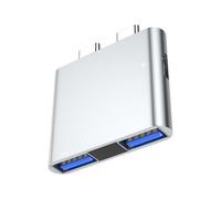 Illkjasfc Station d'accueil USB C 3 en 1 adaptateur convertisseur pour ordinateur portable professionnel Intégration transparente Exportation rapide des données