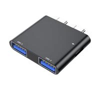 Illkjasfc Station d'accueil USB C 3 en 1 adaptateur convertisseur pour ordinateur portable professionnel Intégration transparente Exportation rapide des données