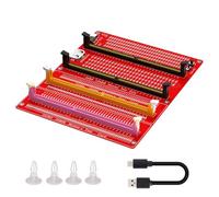 Illkjasfc Testeur de module de mémoire DDR3 DDR4 DDR5 RDIMM/UDIMM avec voyants LED pour connexion d'ordinateur et adaptateur