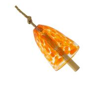 Illkjasfc Vent harmonique en verre avec motifs à pois - Décoration de jardin - Sons naturels relaxants - Installation simple - Pour terrasse, balcon