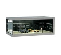 Illkjasfc Vitrine pour voiture miniature avec lumière LED pour stationnement, garage, dioramas à l'échelle 1/64
