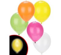 Illooms Ballons LED Décoration de fête Set de 5 ballons été mélangés multicolores 23cm