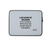 ILLTOCHILL Surdite Fierte Housse Pour Ordinateur Deaf Sensibilisation Cadeau Hard of Hearing