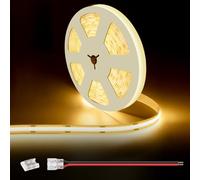 illuburg 12V Ruban LED COB Blanc Chaud 2700K 5m 528LED/m CRI90+ Dimmable Autocollant Bande Striscia Strip Lumineuse