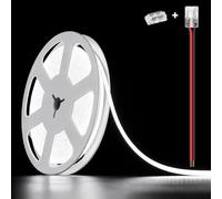 illuburg 12V Ruban LED COB Blanc Froid 6000K 5m 400LED/m CRI90+ Dimmable Autocollant Bande Striscia Strip Lumineuse