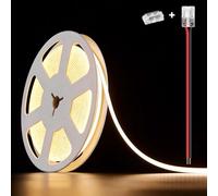illuburg 12V Ruban LED COB Blanc Neutre 4000K 5m 400LED/m CRI90+ Dimmable Autocollant Bande Striscia Strip Lumineuse