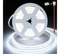 illuburg 24V Ruban LED COB Blanc Froid 6000K 2,5m 480LED/m CRI90+ Dimmable Autocollant Bande Striscia Strip Lumineuse