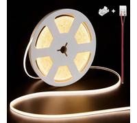 illuburg 24V Ruban LED COB Blanc Neutre 4000K 2,5m 400LED/m CRI90+ Dimmable Autocollant Bande Striscia Strip Lumineuse