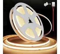 illuburg 24V Ruban LED COB Blanc Neutre 4000K 5m 480LED/m CRI90+ Dimmable Autocollant Bande Striscia Strip Lumineuse