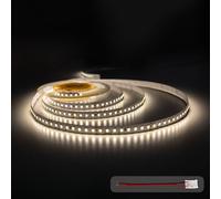 illuburg Ruban LED 24V 5m Blanc Neutre 4000K 128LEDs/m 12W/m 7200lm SMD 2835 Dimmable Auto-adhésif LED Strip Bande Lumineuse Décoration Eclairage