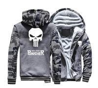 ILLUMAX Veste Hiver Homme Pun.ish-ER, Veste à Capuche en Camouflage de Style Décontracté, Blouson à Capuche pour Randonnée Chasse-Camouflage B||L