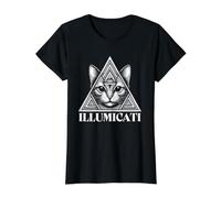 Illumicati - Théorie du Complot du Chat Illuminati Qui voit Tout T-Shirt Graphique avec Valeur