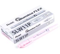 Illumina Flex Slw11p Surligneur Bi-Pointe Pastel, Rose, Lot De 10[Z455]