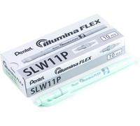 Illumina Flex Slw11p Surligneur Bi-Pointe Pastel, Vert Clair, Lot De 10[Z3690]