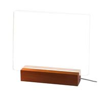 Illuminated Message Board, Acrylic Memo Display, 12x8 Inches Writing Pad with Glow, Clear Panel Desk Board, Neon Script Boardd with Modern, Office Reminder Boardd for Study