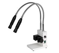 Illuminateur de Microscope à Fiber optique avec lumières LED à double col de cygne-luminosité réglable température de couleur 6000K