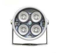 Illuminateur LED infrarouge 850 nm pour caméra de vidéosurveillance, étanchéité IP42 avec portée de 50 m et angle de faisceau de 90°