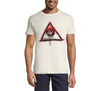 Illuminati All Seeing Eye New World Order Crew Neck Cotton Men's T-Shirt Natural, naturel, S