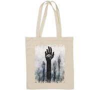 Illuminati New World Order I See All Sac fourre-tout en coton naturel Blanc