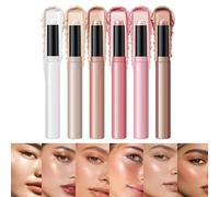 Illuminating Fluid - Ensemble Multifonctionnel 6 Bâtonnets Illuminateurs, Contouring Et Blush En Un Seul Produit | Enlumineur Visage Crème Longue Tenue Résistant À L'eau - Pour Rendez-vous, Mariage, C