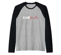 IllumiNaughty Funny Conspiracy Theory Illuminati Unisexe Manche Raglan