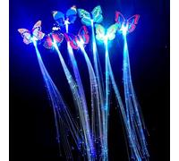 Illuminez les cheveux | Tresses de cheveux lumineuses | Barrettes de papillon exquises colorées d'agrafes de papillon d'accessoires de cheveux menés pour des faveurs de partie de filles