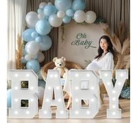 Illuminez votre mariage ! 1 pièce Enseigne lumineuse lettre 3 pi/91,5 cm, accessoire photo de fête, grand cadre de lettre 3D : 26 lettres et symboles, parfait pour ONE/LOVE/MARRY ME/HBD et plus de thè