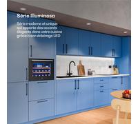 Illuminosa cave à vin encastrable | Moderne | Protection UV | 61 litres | 19 bouteilles | 60 cm G