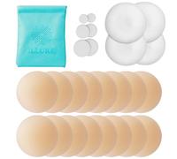 ILLURE® Cache Teton - Cache-tétons [8 Paires] pour Femmes avec Protection des mamelons - Cache tétons réutilisables & lavables - Cache Teton Invisible en Silicone de Haute qualité [8 cm Ø]