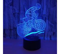 Illusion 3D Bicyclette LED Lampe Art Déco Lampe Lumières LED Décoration Maison Enfants Cadeau Lumière Touch Control 7 Couleurs Change USB Bureau Powered