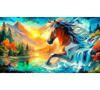 Illusion de lac et de Montagne 1000 pièces Puzzle pour Adultes et Enfants de 12+ Ans Extremement Difficile Idée Cadeau Parfaite 38x26cm/1000pcs