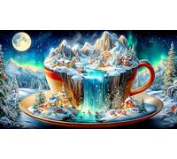 Illusion de lac et de Montagne 1000 pièces Puzzle pour Adultes et Enfants de 12+ Ans Extremement Difficile Idée Cadeau Parfaite 70x50cm/1000pcs
