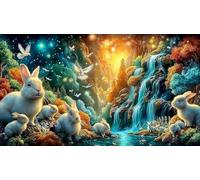 Illusion de lac et de Montagne Papier recyclé Puzzle 1000 pièces Jeux éducatifs Jeu Familial Amusant & Stimulant Idée Cadeau Parfaite pour Adultes et Enfants 38x26cm/1000pcs