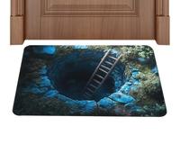 Illusion Door Mat, 3D Optical Effect Rug, Anti Slip Aesthetic Entrance Carpet with Visual Depth Design, Floor Mat Decoration, Modern Home Style Accent for Indoor Porch Bathroom Kitchen Use