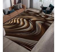 Illusion D'optique 3D Tapis Géométrique Antidérapant De Luxe pour Salon Chambre Décor d'art Moderne Cuisine Lavable en Machine Doux (36,180 * 200cm)