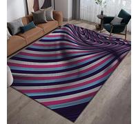 Illusion D'optique 3D Tapis Géométrique Antidérapant De Luxe pour Salon Chambre Décor d'art Moderne Cuisine Lavable en Machine Doux (22,120 * 400cm)