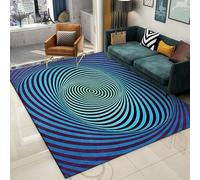 Illusion D'optique 3D Tapis Géométrique Antidérapant De Luxe pour Salon Chambre Décor d'art Moderne Cuisine Lavable en Machine Doux (34,100 * 200cm)