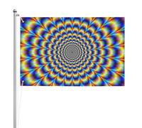 Illusion d'optique en spirale Gif,Drapeau de jardin, bannière décorative, drapeau double face, 2 x 3 pieds, pour extérieur et intérieur