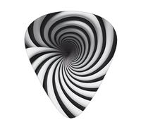 Illusion d'optique en spirale, les 12 médiators comprennent trois médiators : fin, moyen et lourd. Convient pour les guitares électriques, acoustiques et basses de toutes les forces