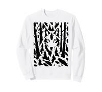 Illusion d'optique Loup caché dans la forêt Sweatshirt
