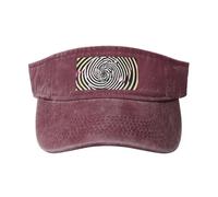 Illusion d'optique spirale GIF imprimé activités de plein air casquette de baseball vintage classique tendance chapeau pour le sport, Rouge, Taille unique