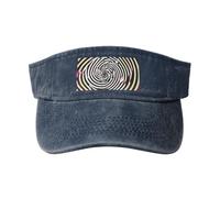 Illusion d'optique spirale GIF imprimé activités de plein air casquette de baseball vintage classique tendance chapeau pour le sport, bleu marine, Taille unique