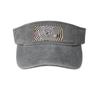 Illusion d'optique spirale GIF imprimé activités de plein air casquette de baseball vintage classique tendance chapeau pour le sport, gris, Taille unique