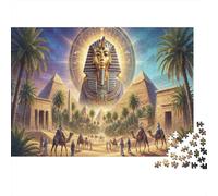 Illusion du Pharaon Doré Puzzle 1000 Pièces Adultes Et Enfants,Premium,Carton,Jeu Éducatif,Cadeau Égypte,Défi,Déco Murale,Dès 14 Ans,Anti-Stress,Détente,Casse-tête 70x50cm