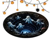 Illusion Halloween Rug, Halloween Optical Illusion Rug Holiday Carpet Decor