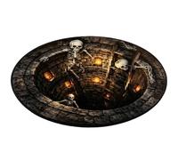 Illusion Halloween Rug, Halloween Optical Illusion Rug Holiday Carpet Decor