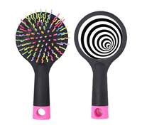 Illusion Line Repeat Circle Brosse à cheveux démêlante Base coussin